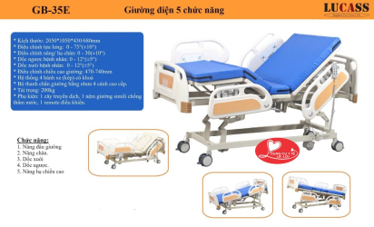 Giường Điện 5 Chức Năng Lucass GB-35E